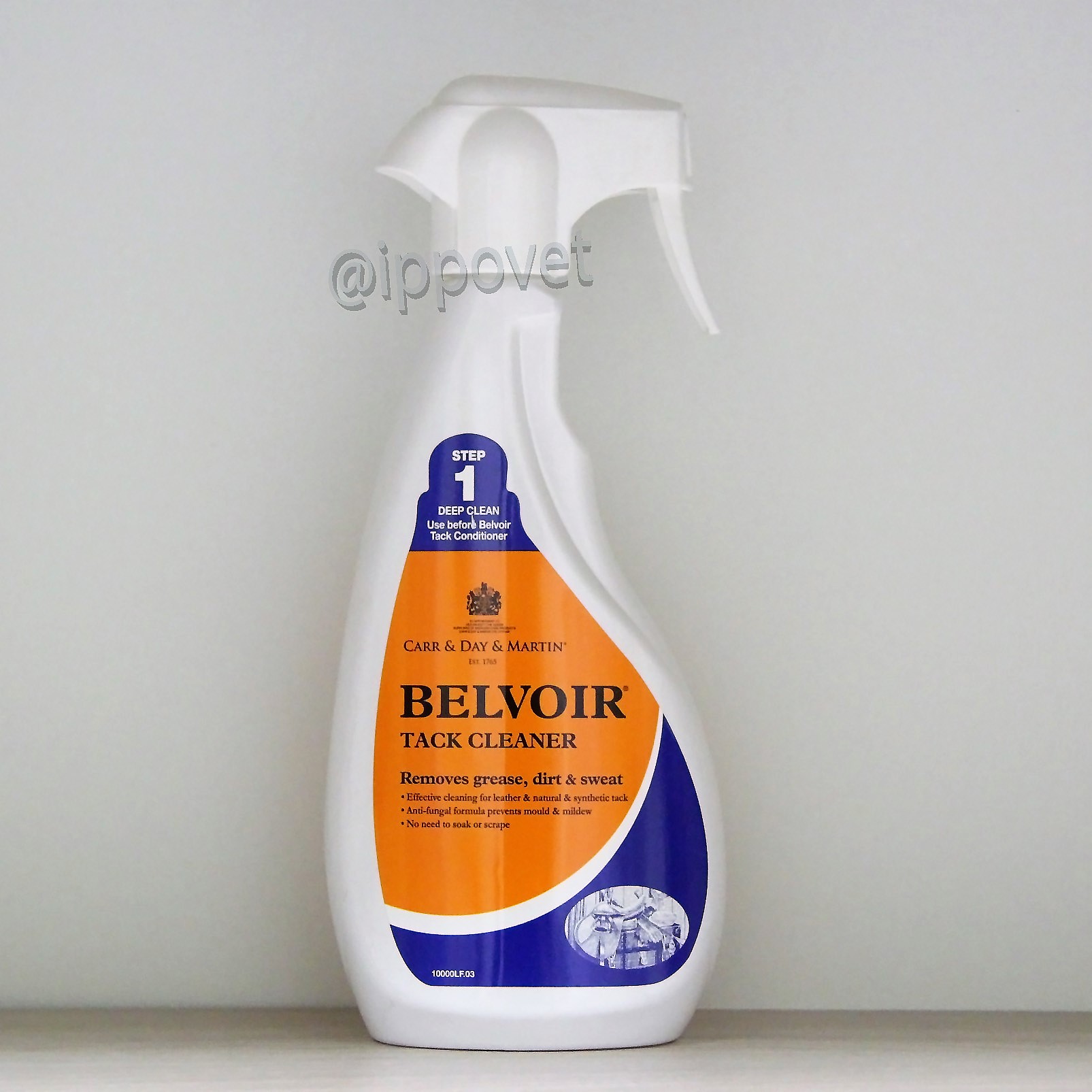 Чистящий спрей Belvoir Tack Cleaner Spray шаг 1 500 мл ветаптека  ИппоВет (IppoVet)